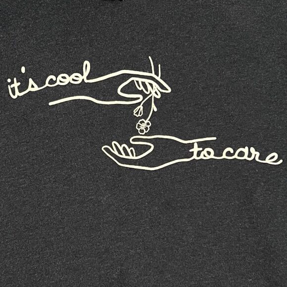 Bella + Canvas It’s COOL TO CARE Hoodie Sweater Men’s M Gray Fleece Sweatshirt - Picture 5 of 12
